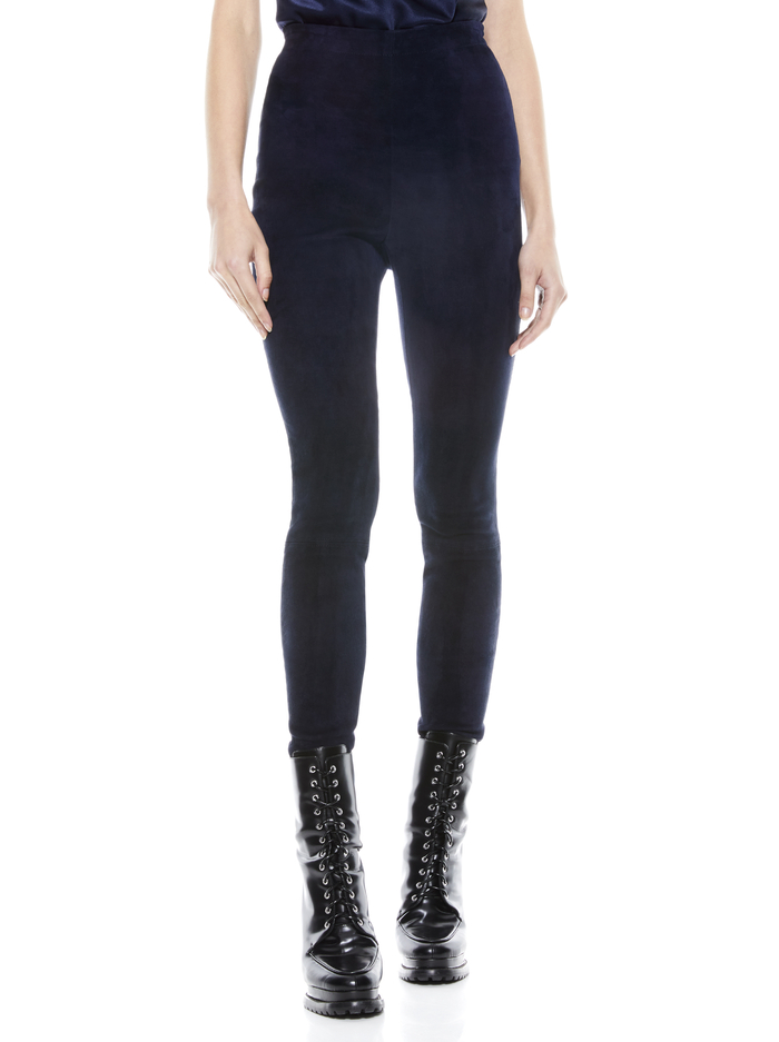 MADDOX SUEDE LEGGING - NAVY - Alice And Olivia