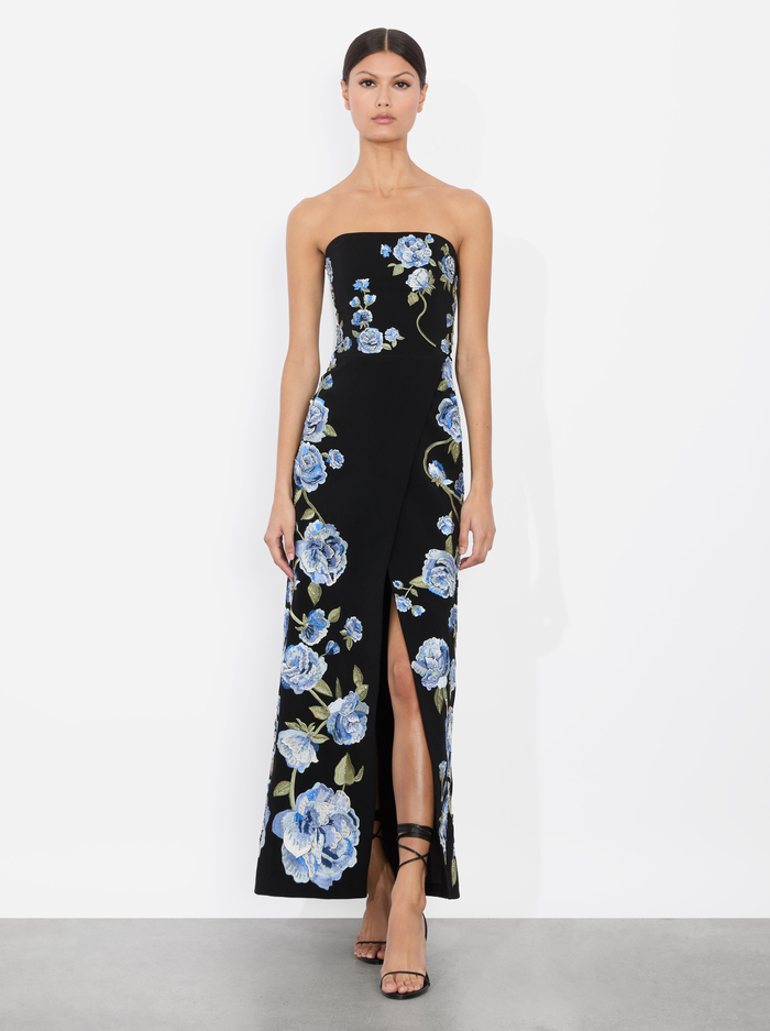 JERI OVERSKIRT ROMPER - BLACK - Alice And Olivia