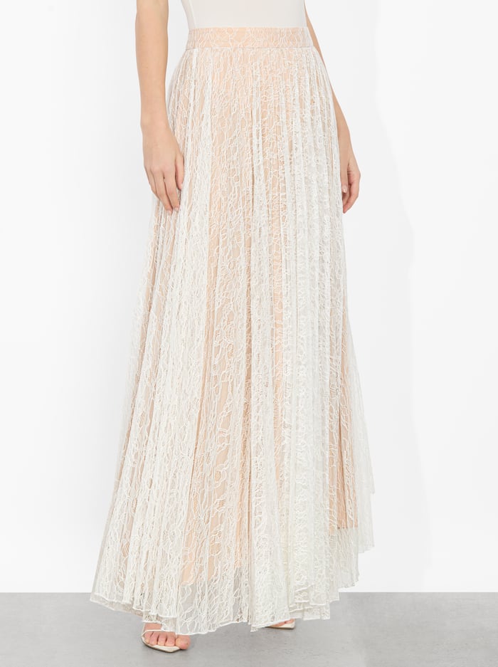 KATZ PLEATED MAXI SKIRT - OFF WHITE - Alice And Olivia