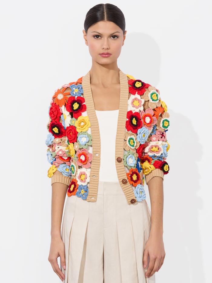 BRADLEY SHORT CARDIGAN - MULTI - Alice And Olivia