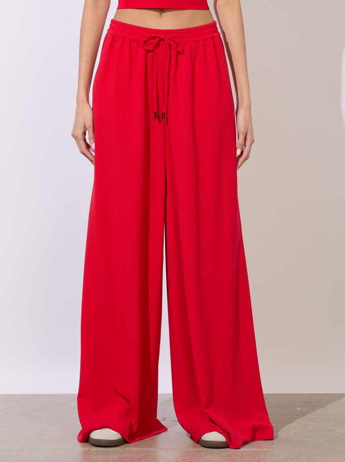 OJAI WIDE LEG PANT - BRIGHT RUBY - Alice And Olivia
