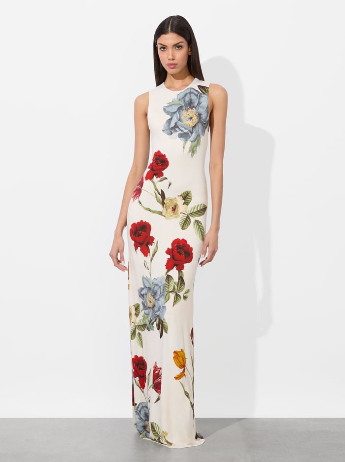 DELORA OPEN BACK MAXI DRESS - PROVENCE FLORAL LG - Alice And Olivia
