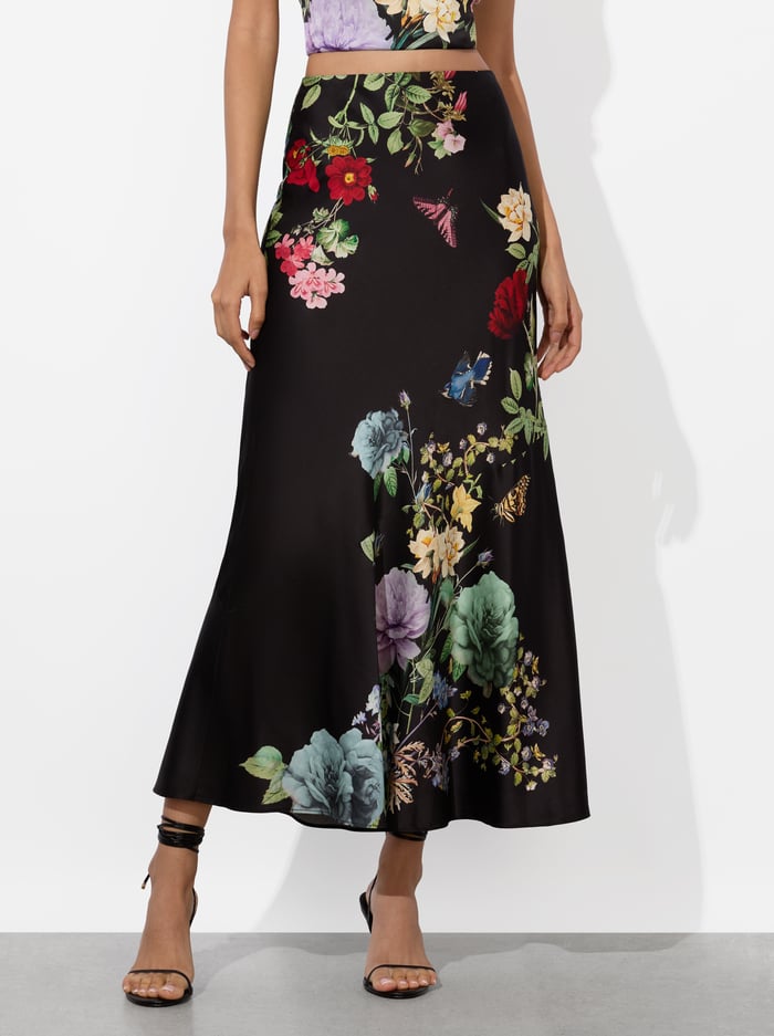 TERESE SLIP SKIRT - VENUS FLORAL - Alice And Olivia