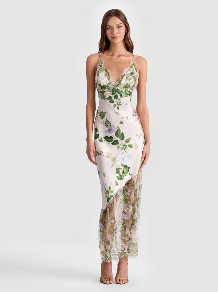 CLAUDIA OPEN BACK MAXI DRESS - IVY ROMANCE - Alice And Olivia