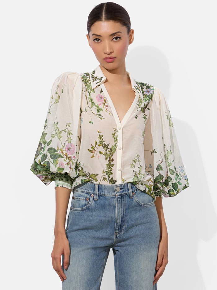 CHARIS BLOUSE - IVY ROMANCE - Alice And Olivia