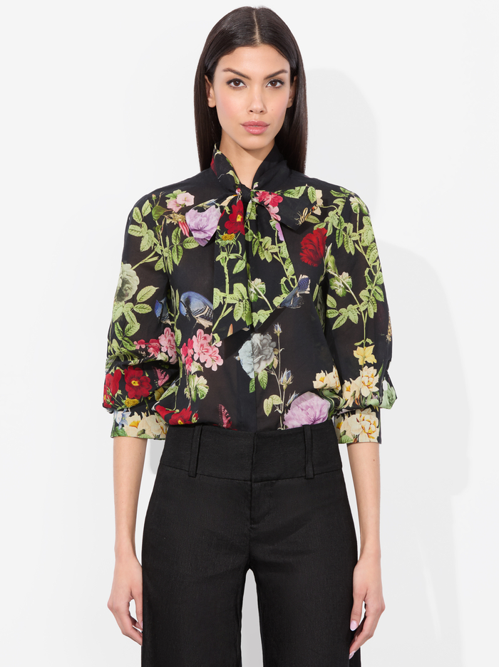LLOYD SLIT SLEEVE BLOUSE - VENUS FLORAL - Alice And Olivia