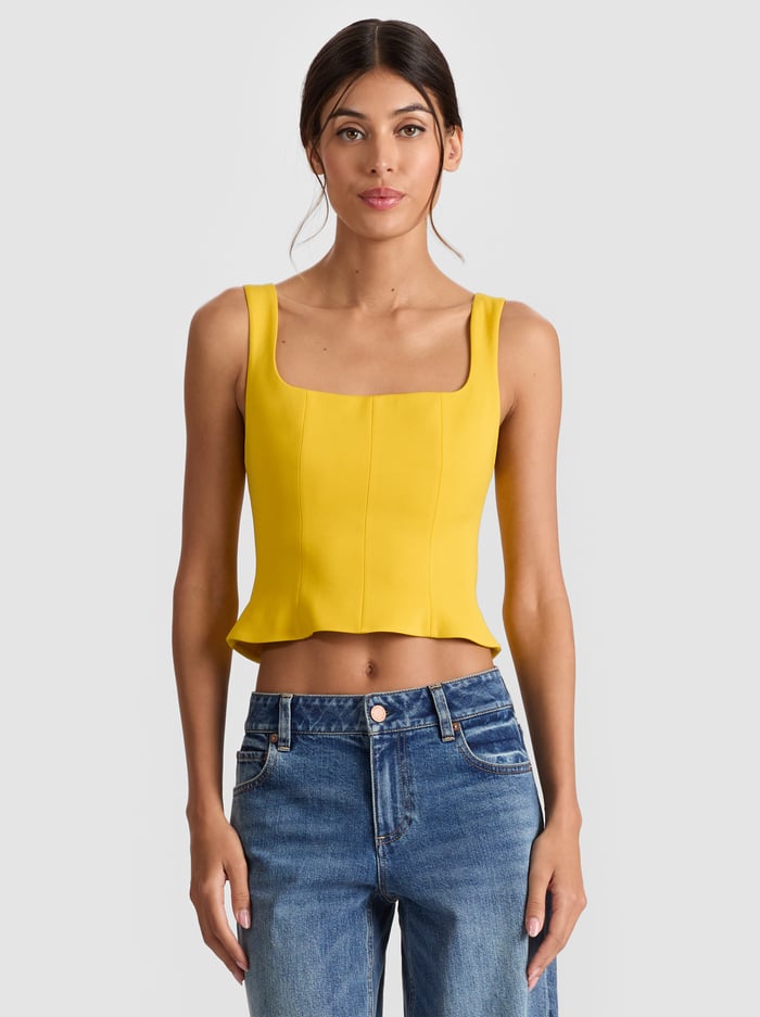 VERA BUSTIER TOP - GOLDEN HOUR - Alice And Olivia