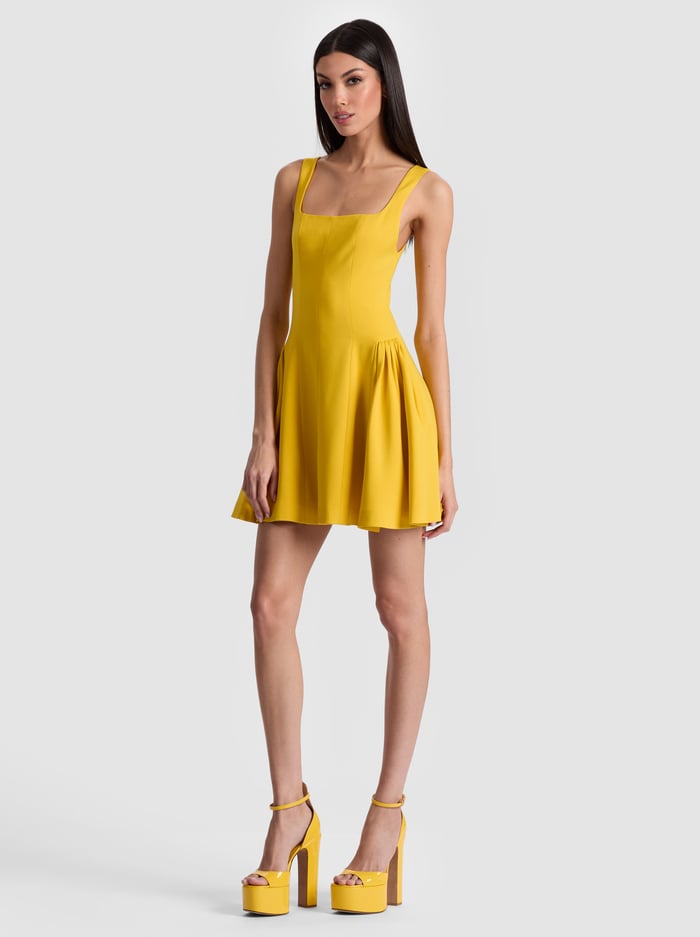 VERA MINI DRESS - GOLDEN HOUR - Alice And Olivia
