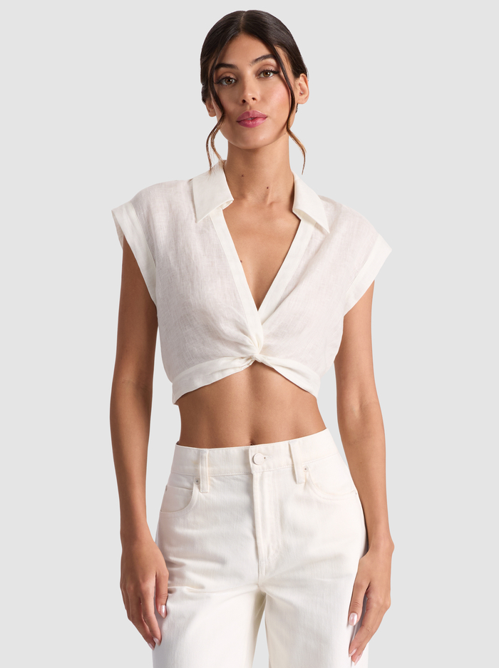 MILA CROPPED TOP - OFF WHITE - Alice And Olivia
