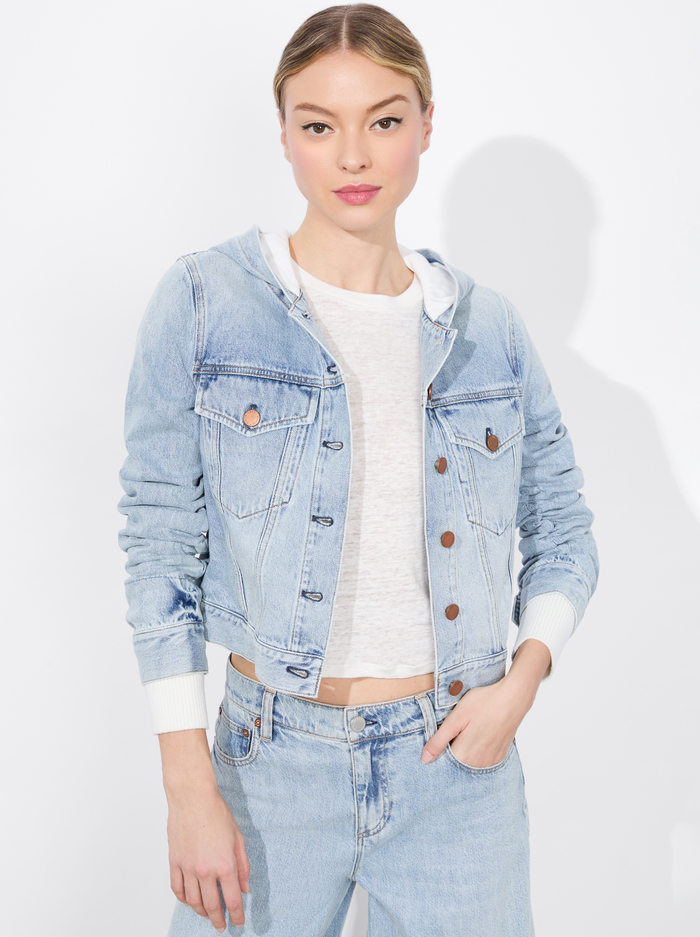 EMMA HOODIE JACKET - ROCKSTAR BLUE - Alice And Olivia