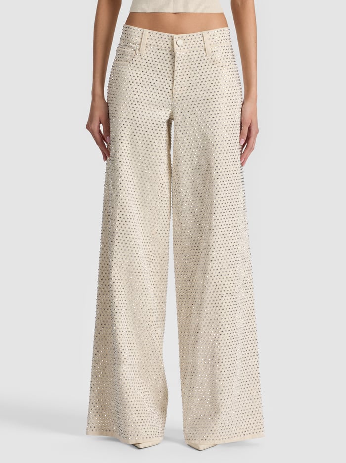 AMAZING EMBELLISHED JEAN - OFF WHITE - Alice And Olivia