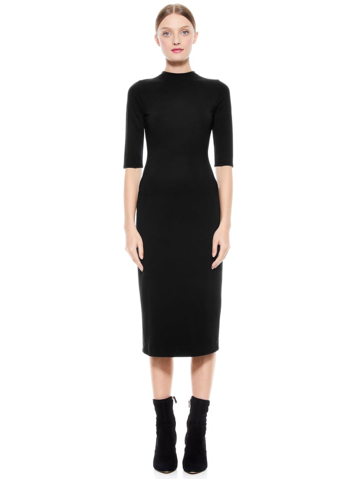 DELORA MIDI DRESS - BLACK - Alice And Olivia