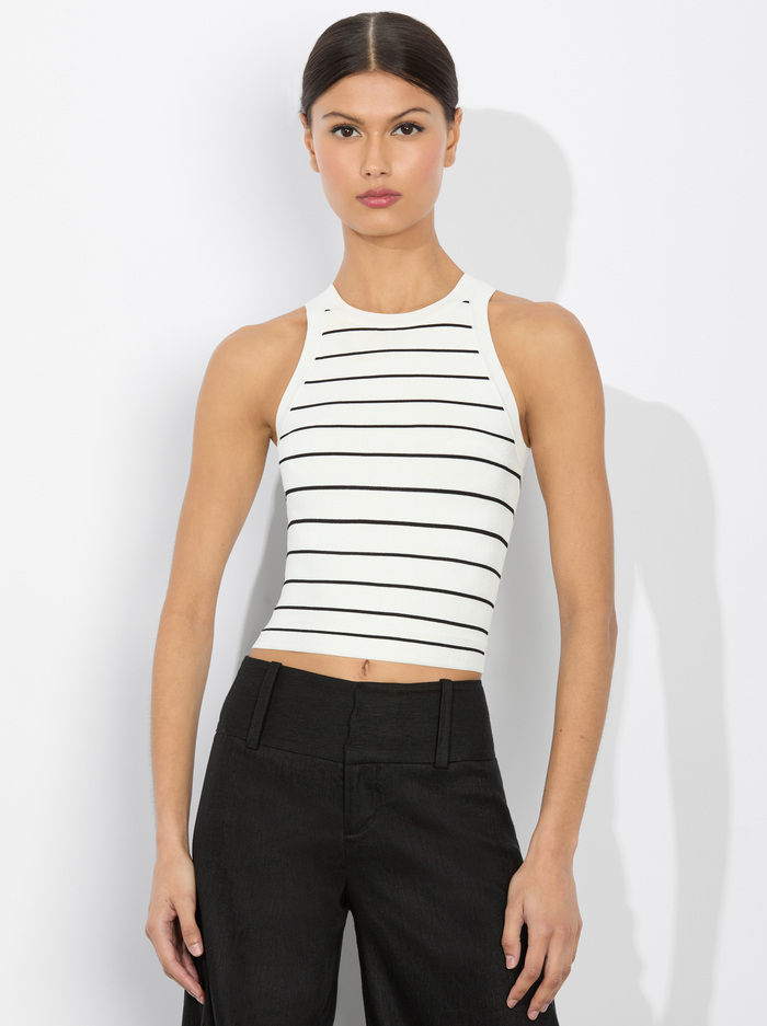 RYDEL TANK - SOFT WHITE/BLACK - Alice And Olivia