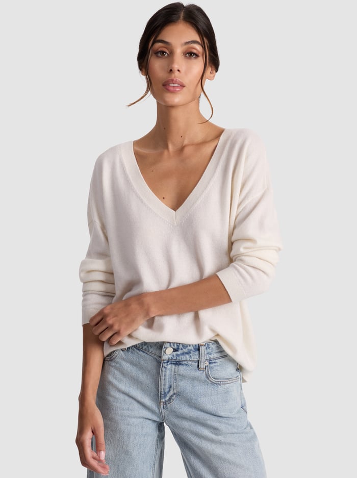 WILLIAMS PULLOVER - ECRU - Alice And Olivia