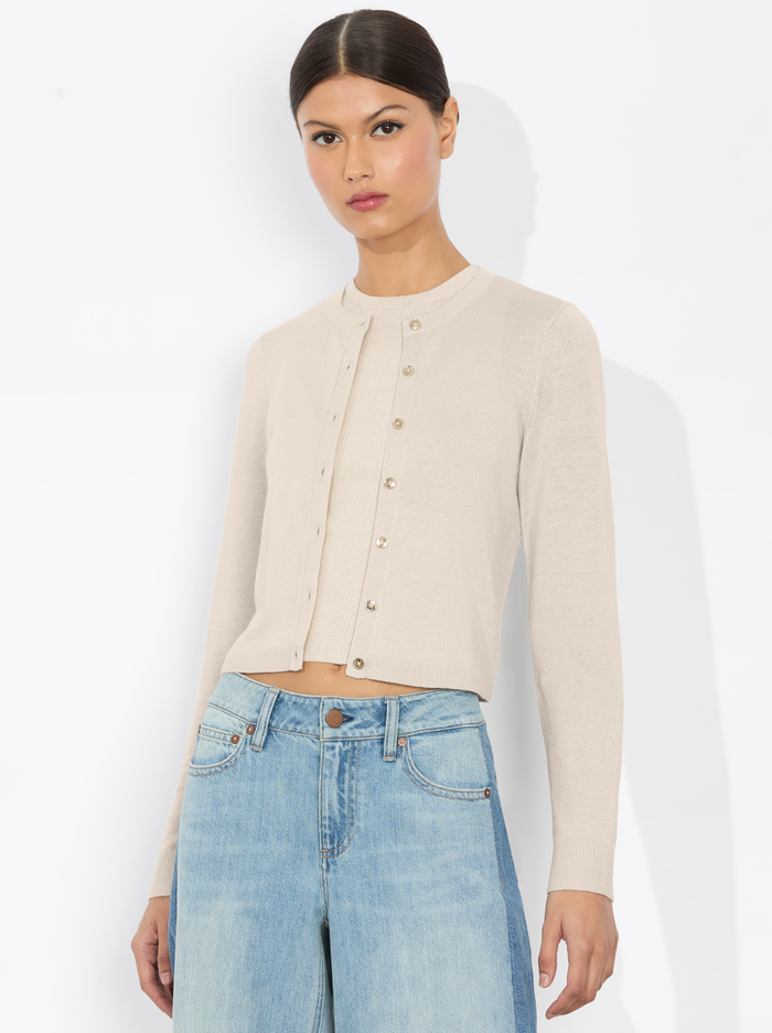 MABEL CARDIGAN - OATMEAL - Alice And Olivia