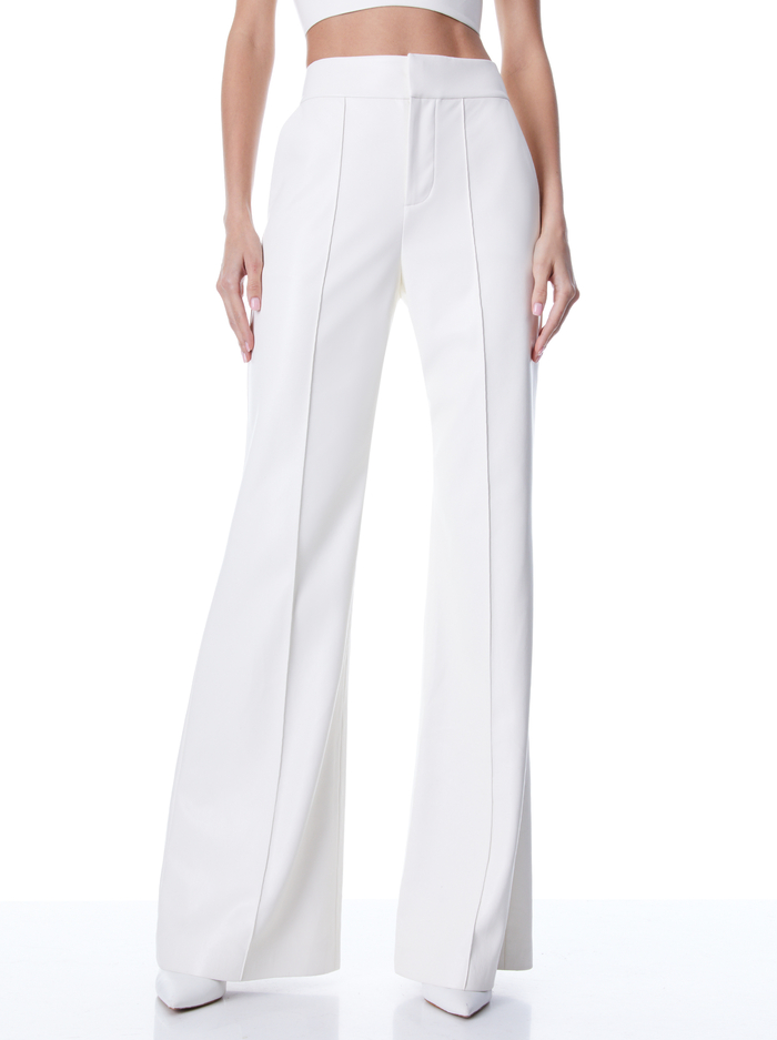 DYLAN VEGAN PANT - ECRU - Alice And Olivia