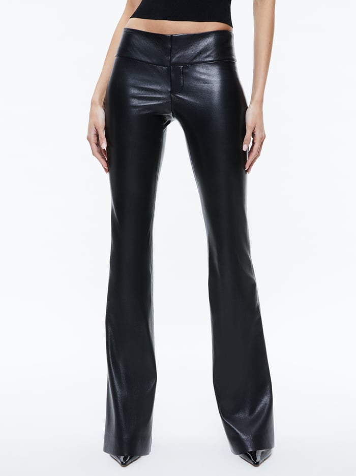 OLIVIA VEGAN PANT - BLACK - Alice And Olivia