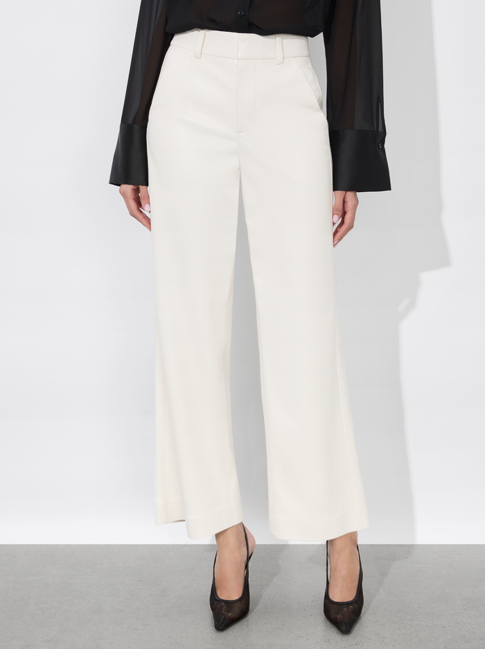 ALEXANDER VEGAN TROUSER - OFF WHITE - Alice And Olivia