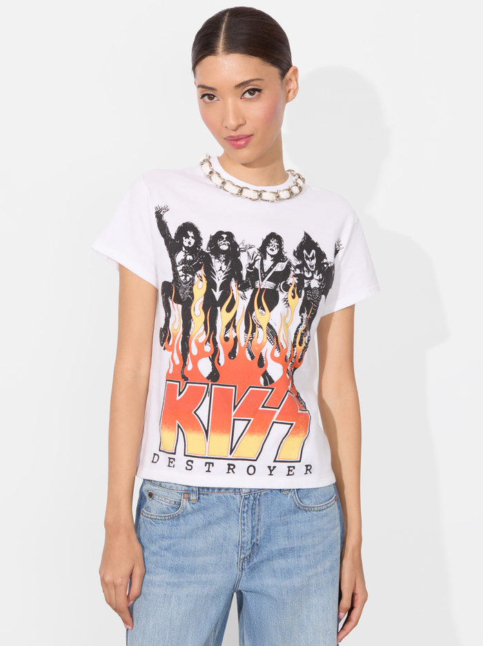 MILLER EMBELLISHED TEE - KISS - Alice And Olivia