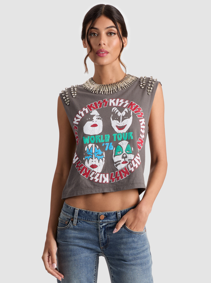 MICAH MUSCLE TANK - KISS WORLD TOUR - Alice And Olivia